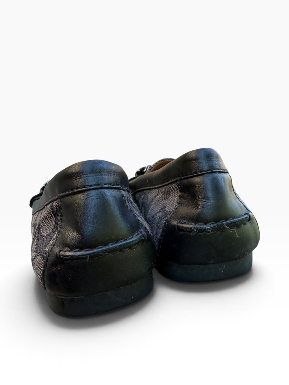 Coach Olive Signature C Monogram Jacquard Driving Loafers Women's Size 7.5 Black - Picture 7 of 9